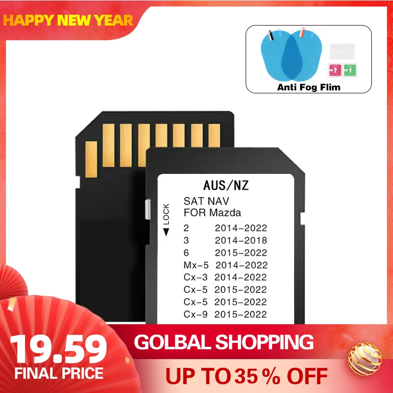 

for Mazda 2 3 6 CX3 CX5 CX8 CX9 MX5 Car Connect System Navigation SD Memory Card Update 2024 Australia New Zealand maps 16GB