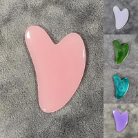 Heart Shape SPA Massage Beeswax  Scraping Massage Scraper Face Massager Acupuncture Guasha Board Massager For Face Pulling Skin