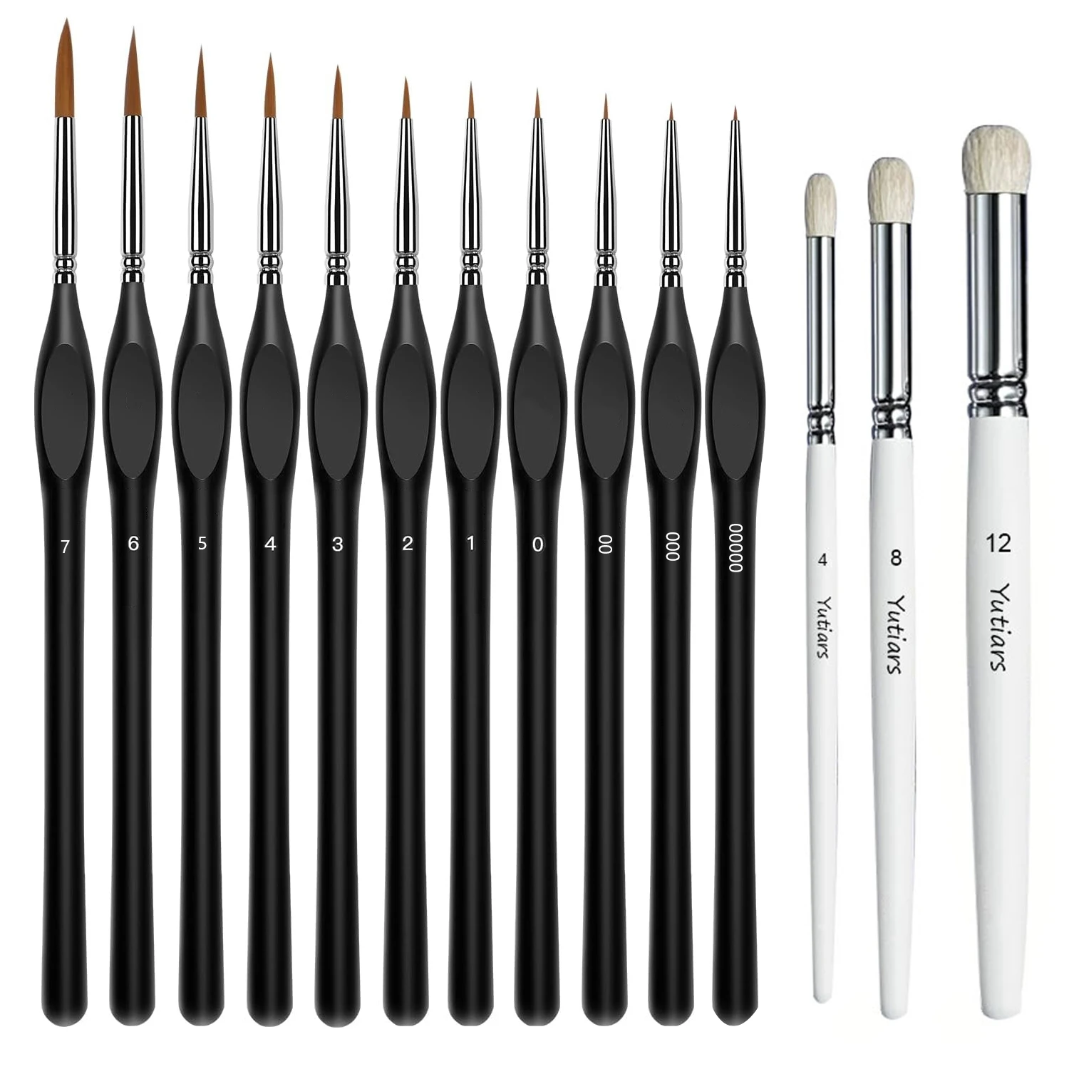 3/6/11/14/17pcs Micro Detail Miniature Paint Brush Kit for DND Warhammer 40K Scale Model Enamel Figurines Paint by Numbers`