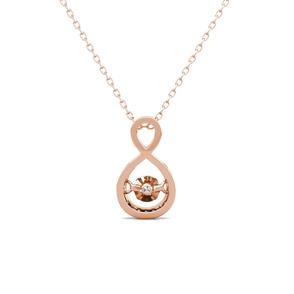 Daisini Crystals from Swarovski Jewelry Necklace Infinite 8-line Design Qulaity Copper Flicker Chokers Birthday Engagement Gift