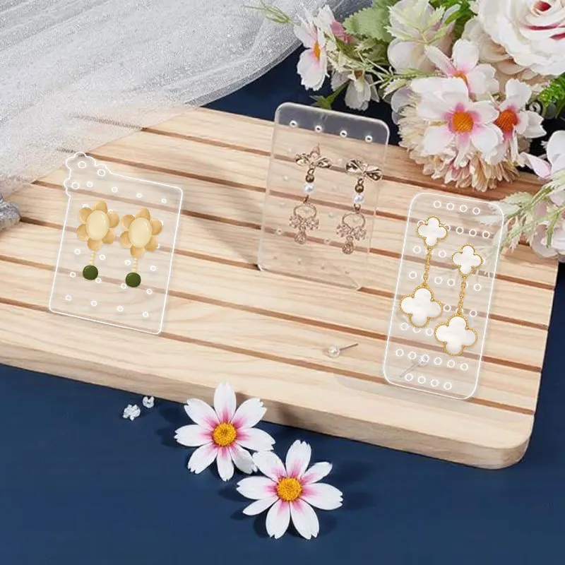 Portable Earring Holder Professional Acrylic Earring Display Card Jewellery Display Stand Sleek Earring Storage Rack For Markets