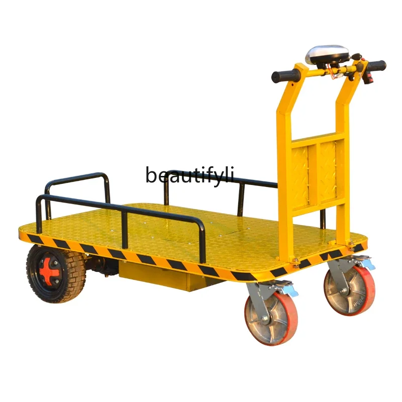 

Electric trolley Electric flat pull truck Factory cart Warehouse transportation