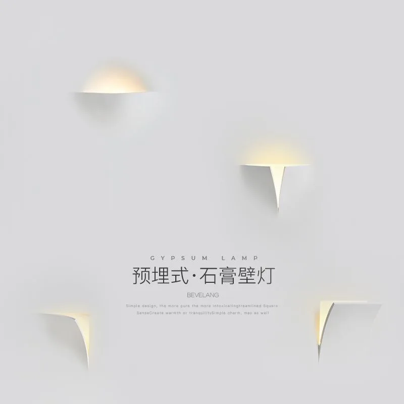 

Gypsum lamp wall lamp embedded living room TV background wall bedroom bedside wall lamp artist household corridor staircase lamp