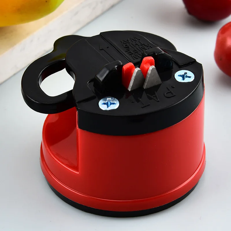 Portable Knife Sharpener Manual Quick Knife Sharpener Tungsten Steel Multi-functional Kitchen Mini Suction Cup Knife Sharpener