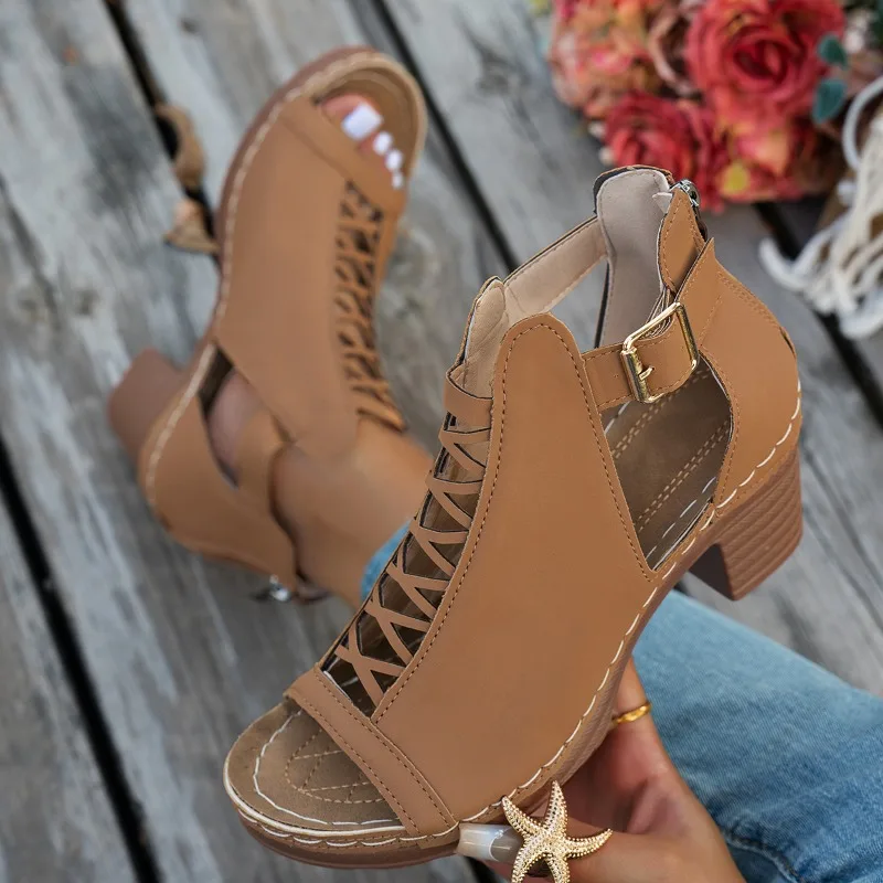 

Женские летние элегантные сандалии на толстом каблуке, на танкетке, на массивном высоком каблуке, сандалии в стиле ретро с открытым носком, свадебная универсальная обувь в комплекте