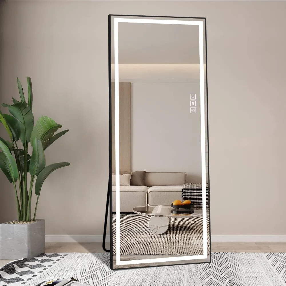 

Full Body Mirror Led with Standing Wall-Mounted Mirrors for Bedroom,Living Room,Hotel etc Big Size Smart Touch Mirrors, espejo