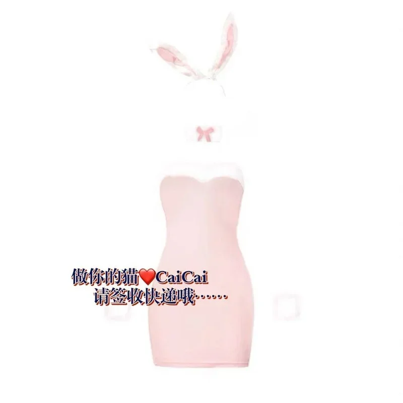 Bear House AA, супер милый сексуальный классический костюм для косплея с кроликом для девочек, розовая униформа японского аниме с кроликом, порно вечеринка, новинка 2025 WKD001