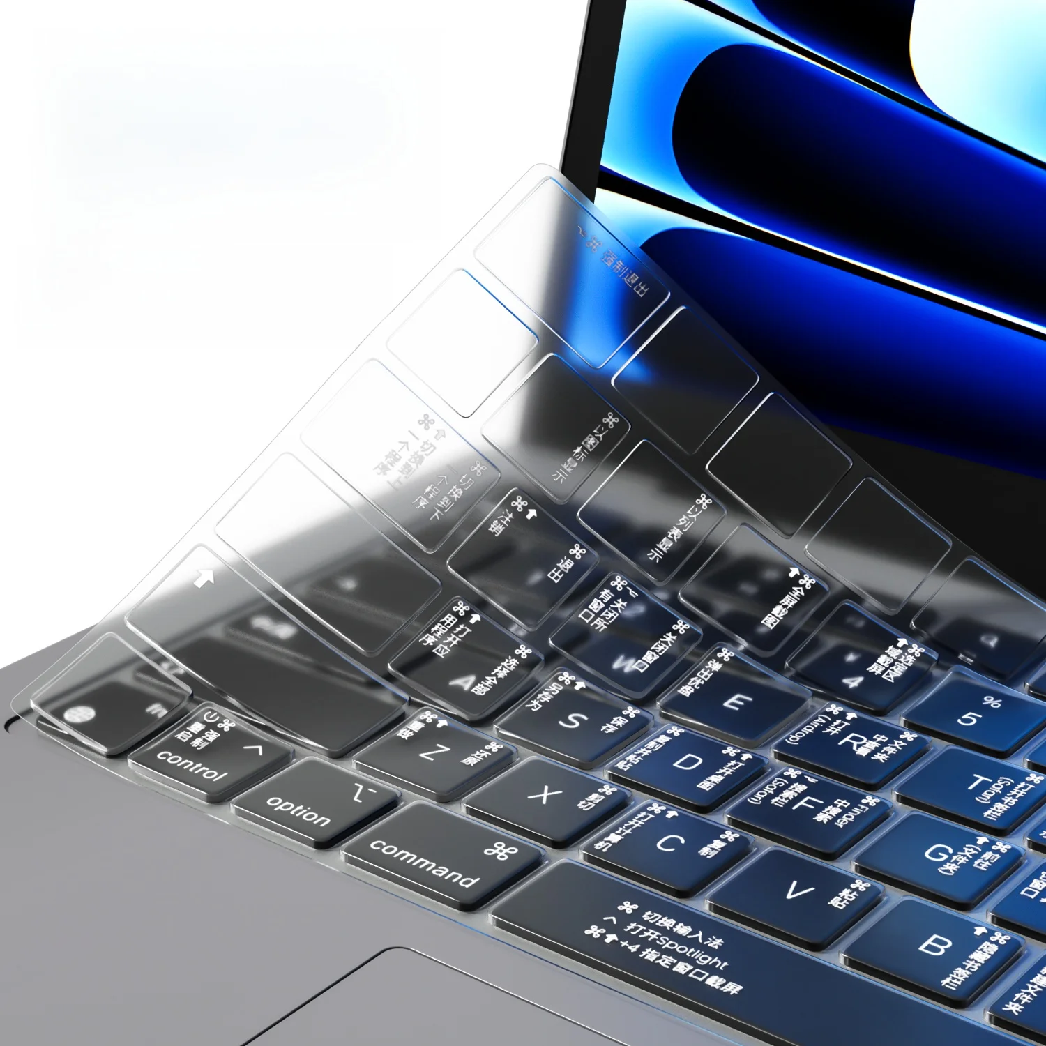 Ultra-Thin Transparent Keyboard Film for  MacBook Air pro 14 Inch M5 Shortcut Key Full Coverage Protection Sticker