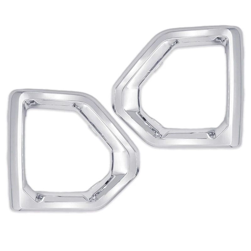 

1 Pair Front Fog Light Outer Bezel Cover Trim 84176753 84176752 Fit For GMC Sierra 1500 Denali SLT AT4 2019 2020 2021 Silver ABS