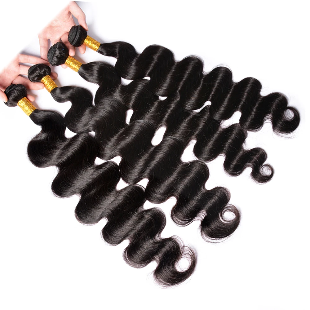 30 inch Body Wave Bundles Human Hair 100g/pc Raw Human Hair Bundles Brazilian Hair Weave Bundles Unprocessed Hair Extensions