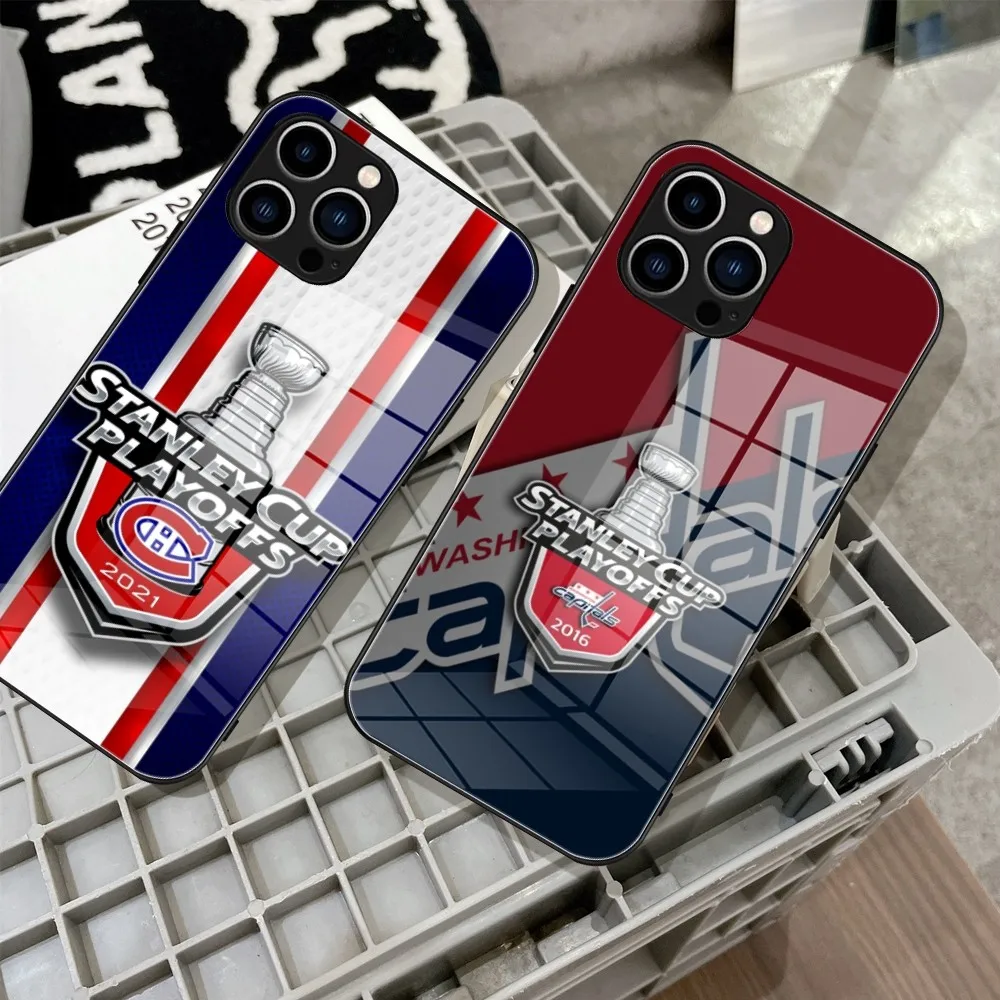 WASHINGTON CAPITALeS SYMBOL Phone Case Tempered Glass For IPhone 14 15 11 12 Pro 8 7 14 Plus 13 15 Pro MAX XR iphone 15 Covers