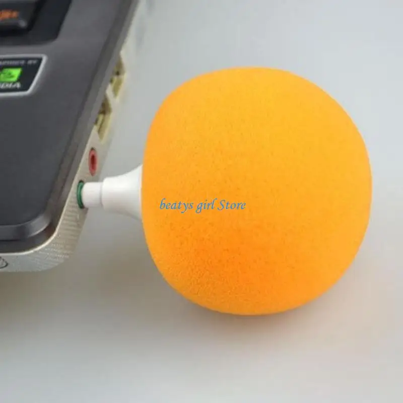 

C7AB Sponge Ball Speaker with 3.5mm Headphone Small Portable Speaker Birthday Gift ABS for Classmates