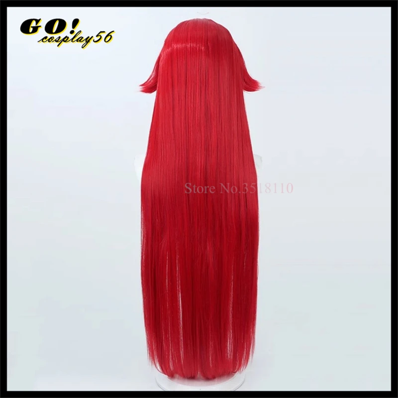 Nikke Rode Capuchon Cosplay Pruik 100Cm Lang Recht Hittebestendig Synthetisch Haarspel Hoofddeksels