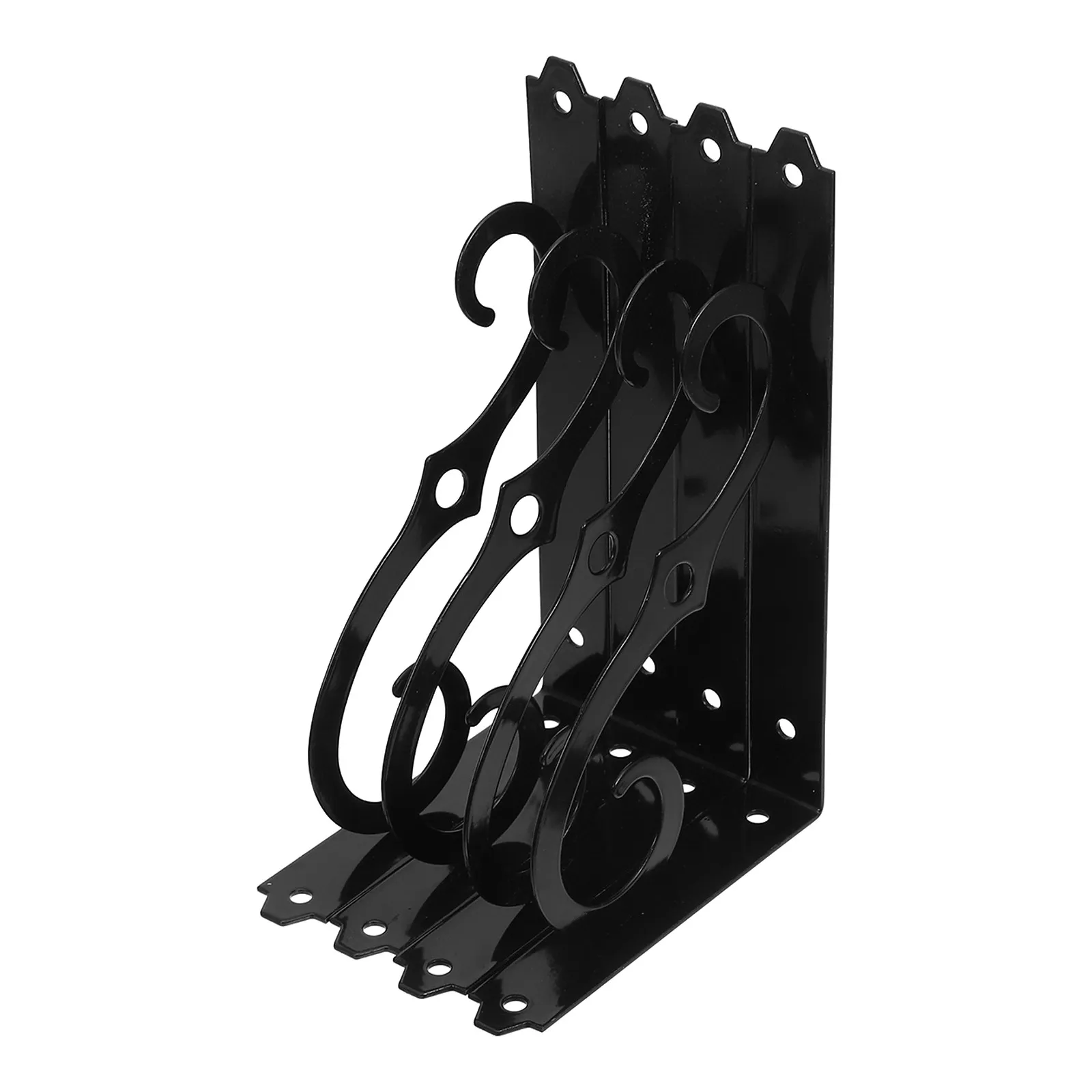 4Pcs Iron Decorative Shelf Brackets Heavy Duty Triangle Wall Mounted Brackets Support for Shelves Vintage Style