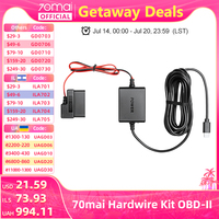 70mai Hardwire Kit OBD II Type-C Interface for 70mai Dash Cam A810 A510 X800 X200 Plug & Play 70mai OBD 24H Parking Surveillance