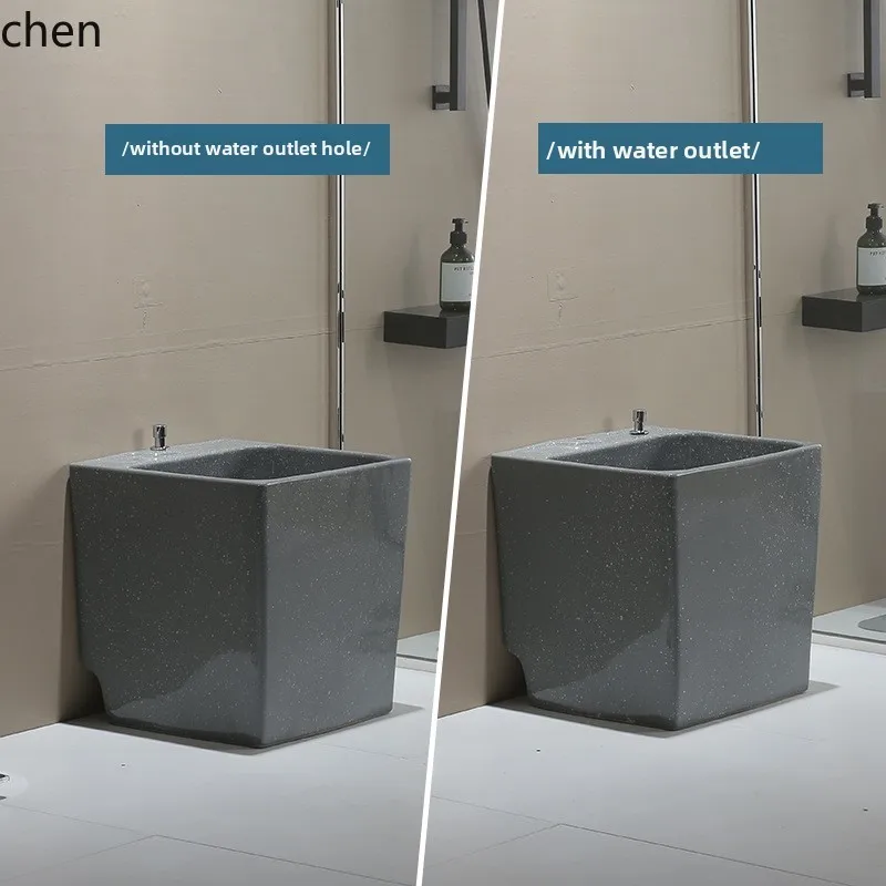 CZ Mop Pool Household Balcony New Style Mop Basin Floor-standing Foot Washing Pool Ceramic Outdoor Bathroom