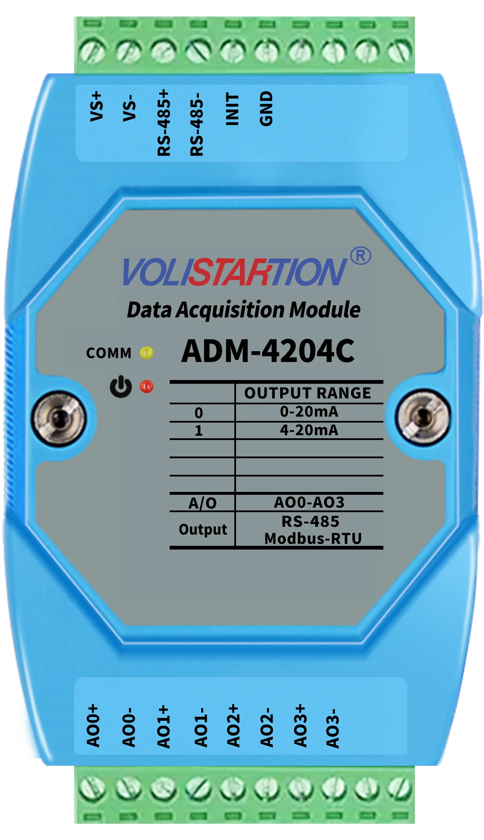 ADM-4204 de technologie analogique ou.com 4 canaux avec prise en charge RS485 Modbus RTU touristes Watchdog