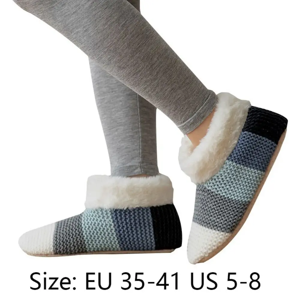 Handige winterwarme grip Fuzzy vloersokken Verdikte pluche zachte thermische sokken Antislip pantoffelsokken