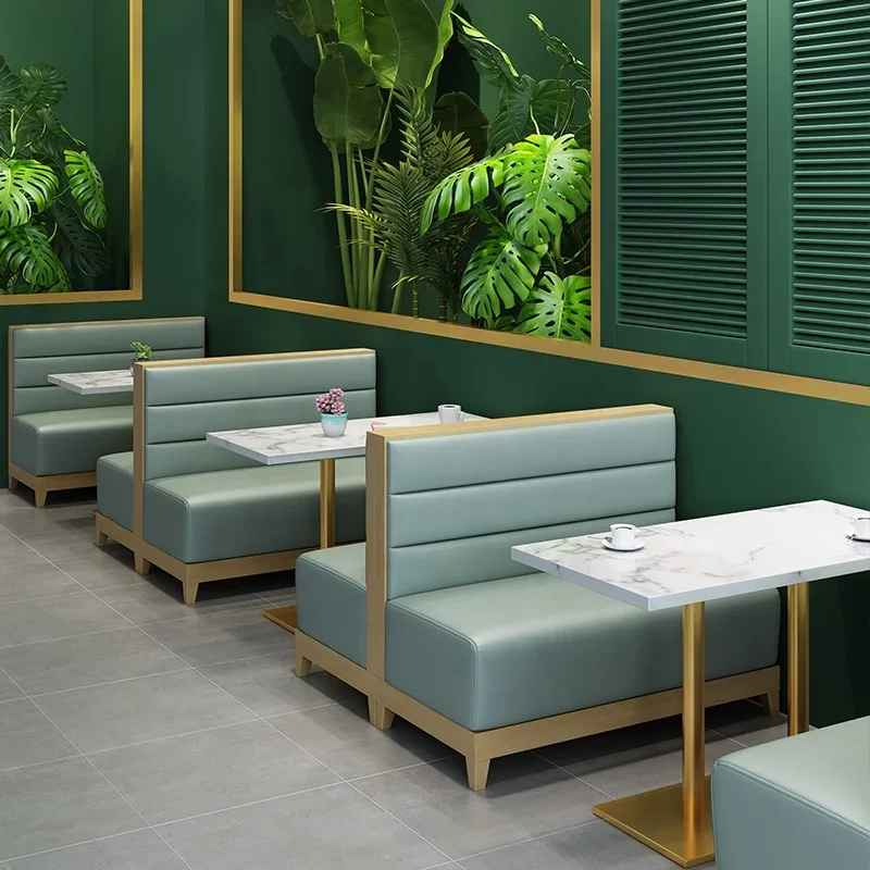 

'Blue Sofa Booth Seating Fast Food Restaurant For High End Modern Fast Food Restaurant Booth