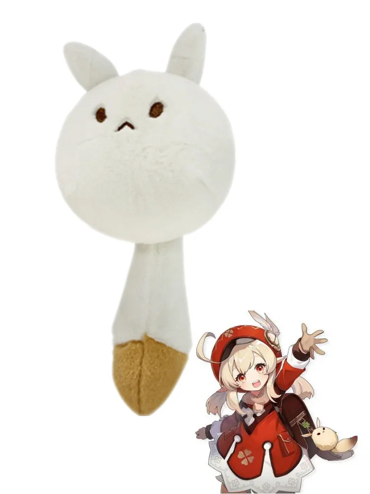 22cm Genshin Impact Klee Dodoco Plush Keychain Soft Pendant Stuffed Animal Backpack Keyring Cosplay Props Fans Girls Kids Gifts