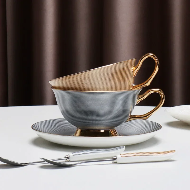 

CLL high-end bone china coffee cups and saucers light luxury afternoon tea set housewarming girlfriends gift