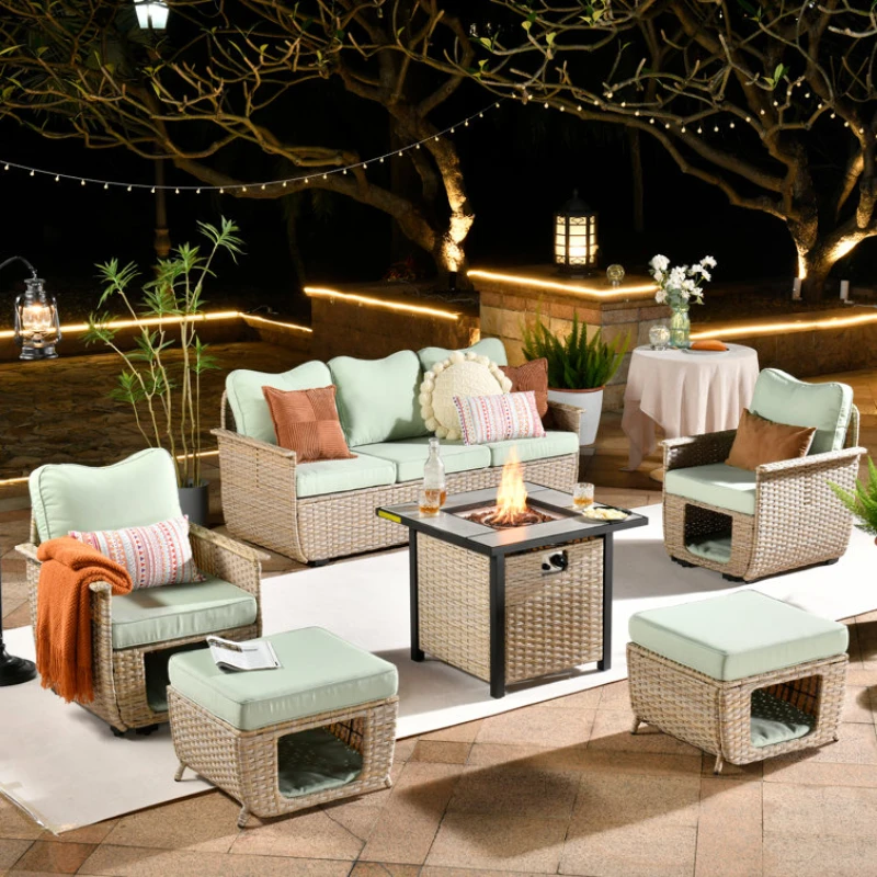 Modern Sofa Sets Couch Sofas Person Loveseat Lounge Set Garden Patio Furniture Outdoor Living Luxury Street 1-person Room Single