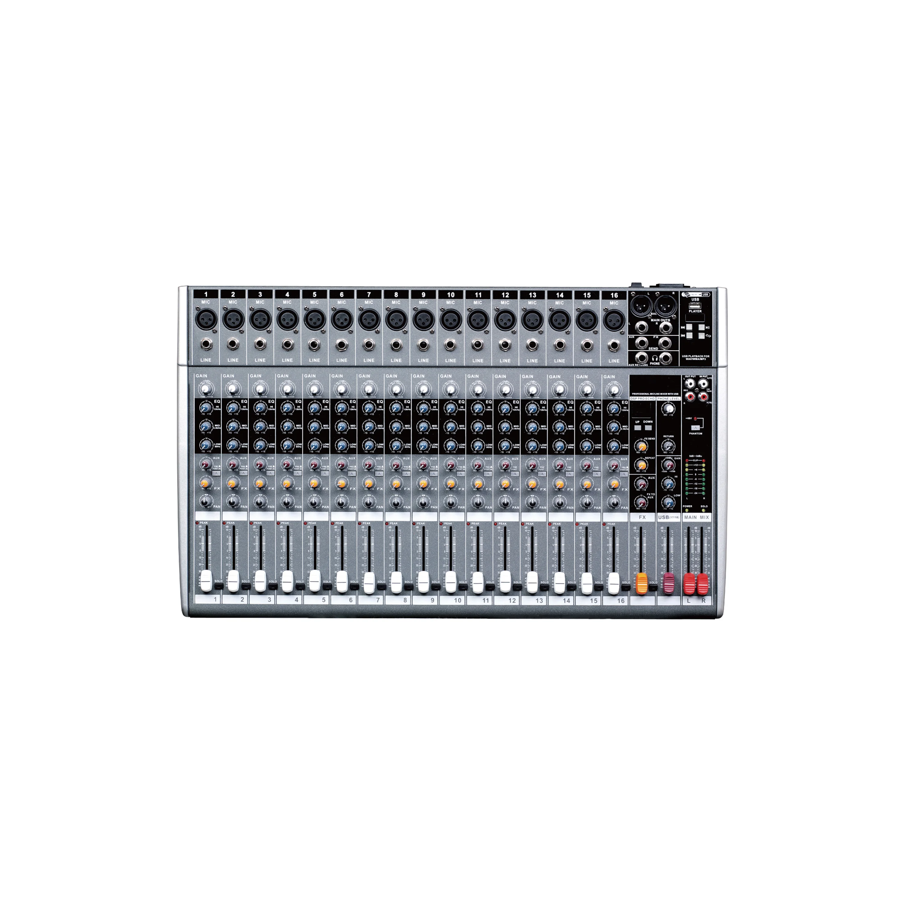 digital mixing console audio professional 16 channel mixer for public address system