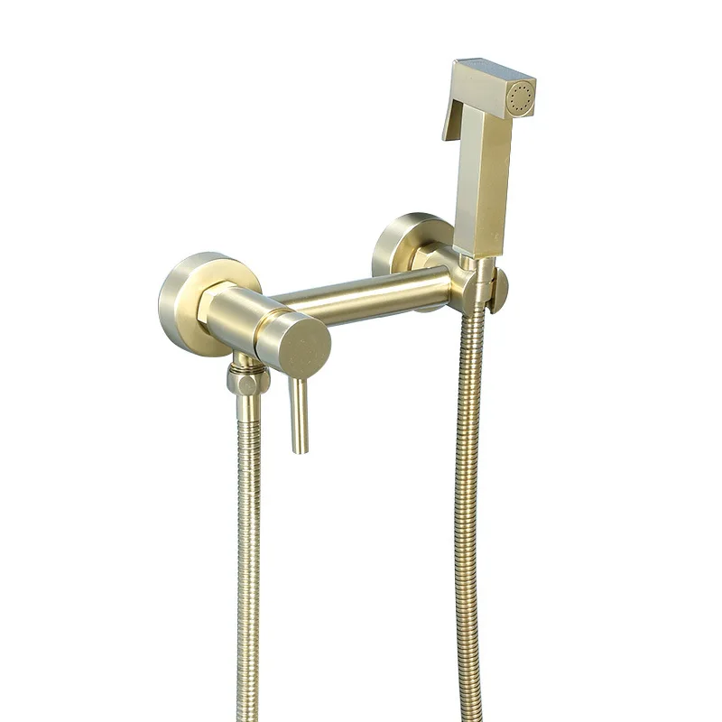 

All copper toilet spray gun hot and cold water flusher toilet cleaner nozzle toilet washing faucet PQ2011J