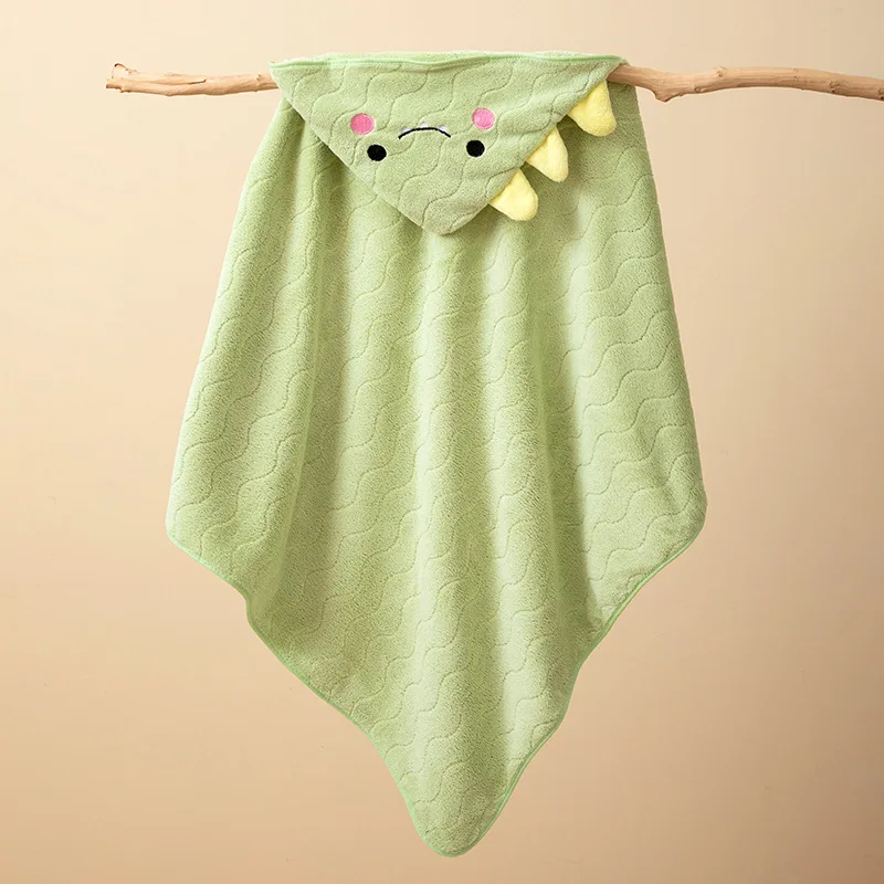 Baby Bath Towel Cartoon Soft Coral Fleece Towel Blanket Swaddle With Hood  Newborn Kids Bedding Blanket Stuff Bathrobe