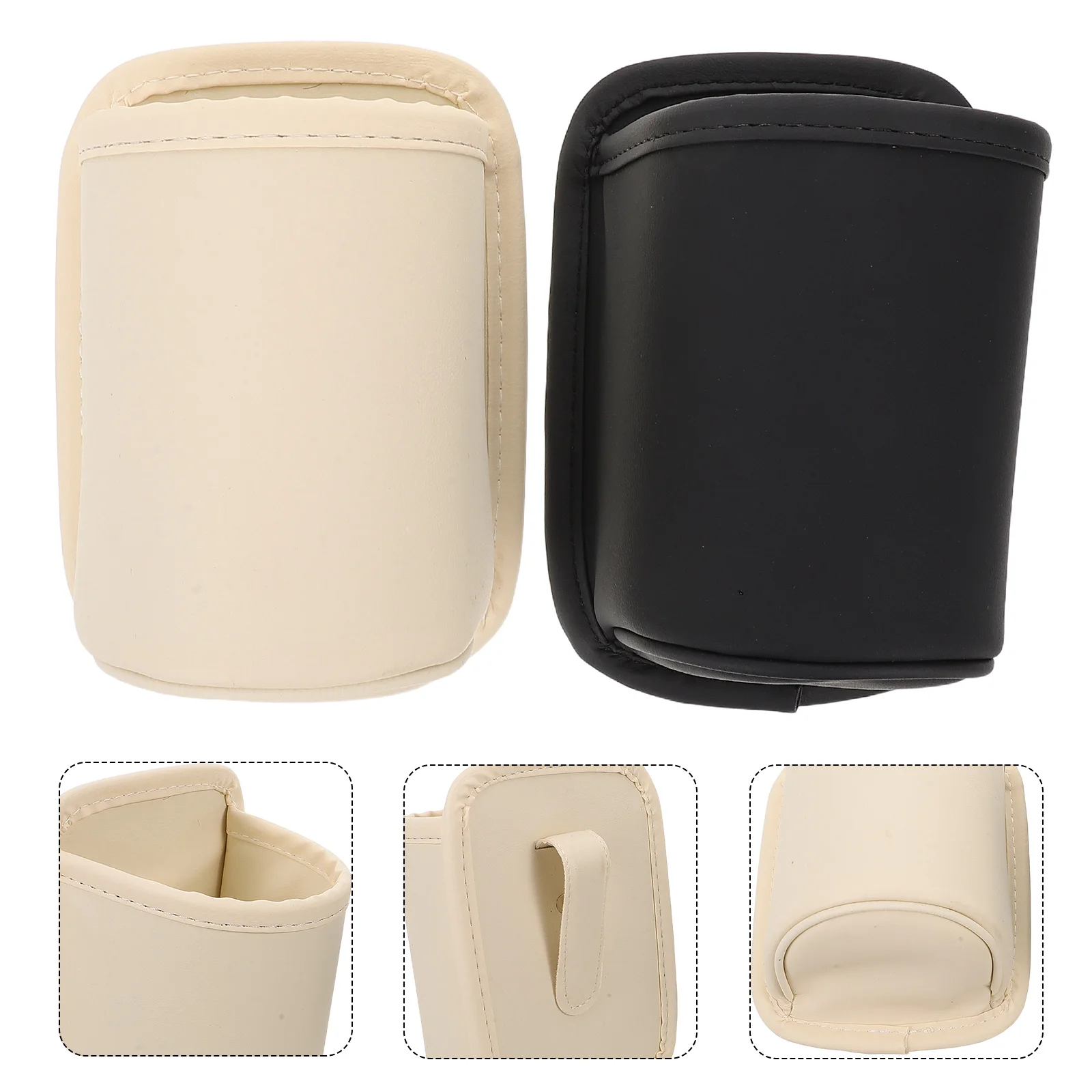 

2pcs Car Cup Holder Door Hook One-piece Replacement Inserts PU Material Space-saving Tool-free Installation for for CarCar