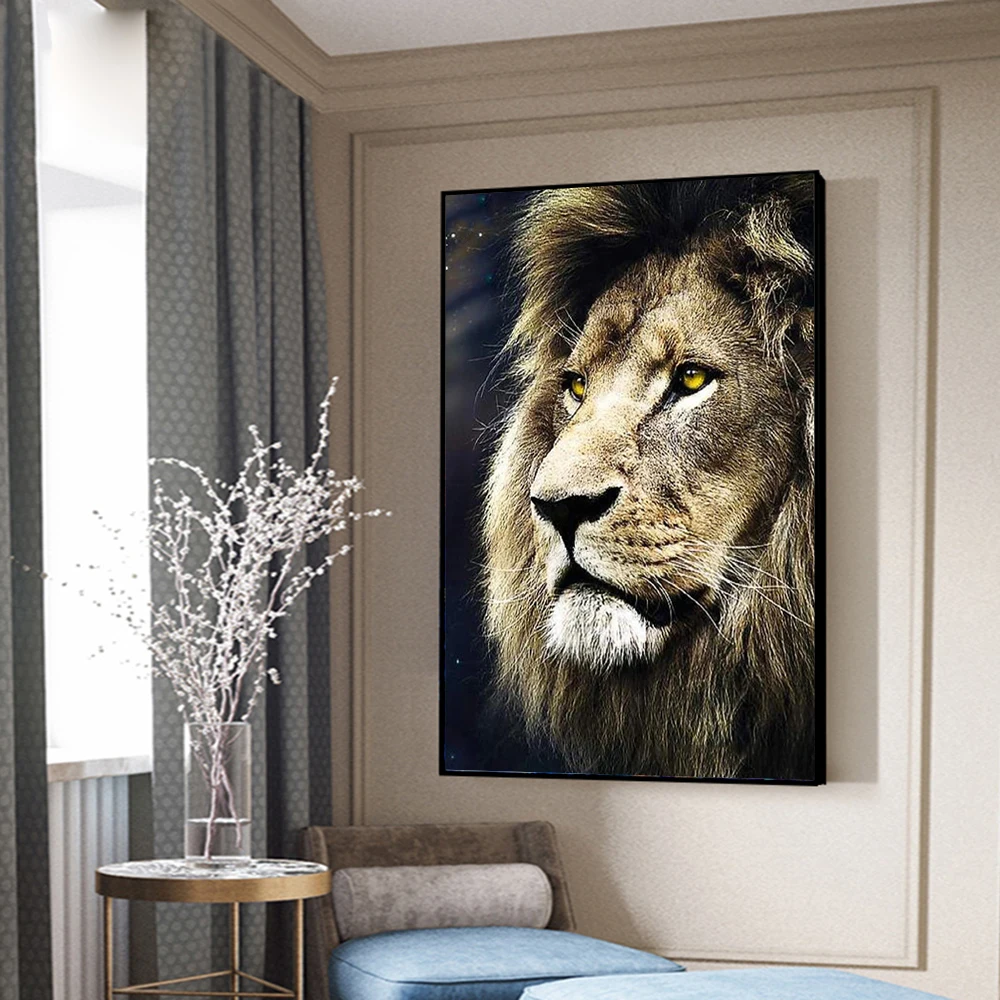 5d Full Diamond Painting Lion Rhinestones Pictures DIY Diamond Embroidery Cross Stitch Animal Mosaic Handicraft Home Decor Art