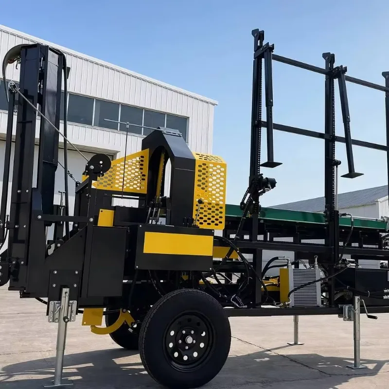 45 Ton Firewood Processor 20HP Engine Electric Start 6-Way Splitting Wedge Hydraulic Log Splitter Trailer Gear Motor