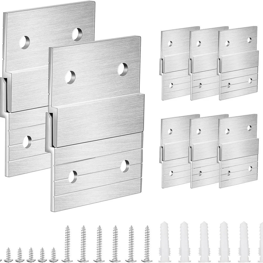 Picture Hanging Kit Aluminum Wall Mount Lightweight Aluminum Alloy Rust Resistant Material Secure Wall Installation