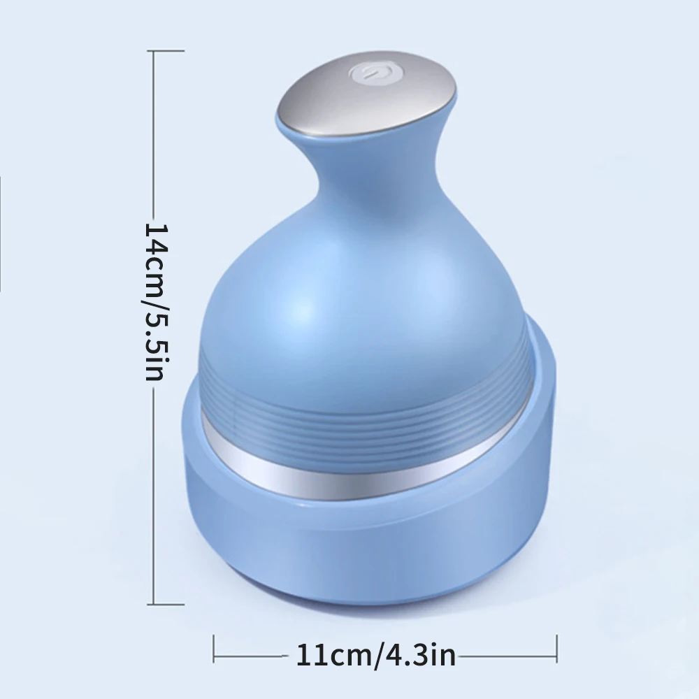 مدلك فروة الرأس الكهربائي اللاسلكي مع العجن 4 عقد تدليك يده المحمولة رئيس خدش مدلك الإجهاد الاسترخاء #6