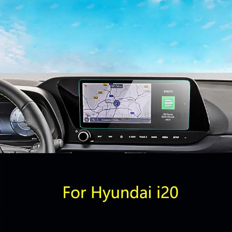 

Tempered Glass Screen protector For Hyundai i20 2021-2022 10.25 inch Car infotainment radio GPS Navigation Screen anti-scratch