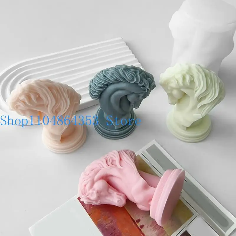 652F Creative Horse Head Silicone Mold for Crafting Beautiful Home Accessories