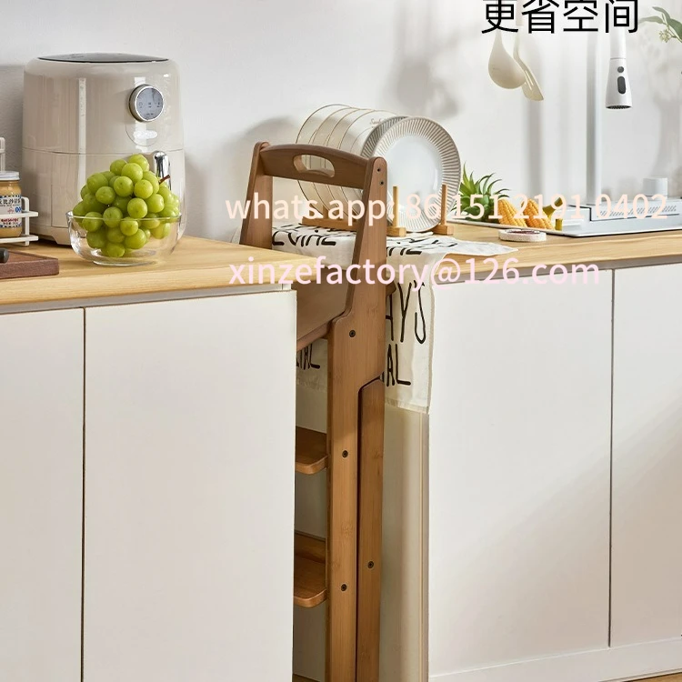 Sgabello con scala multifunzionale pieghevole personalizzabile Sgabello con scala da arrampicata per la casa Sgabello da arrampicata da cucina a doppio scopo addensato