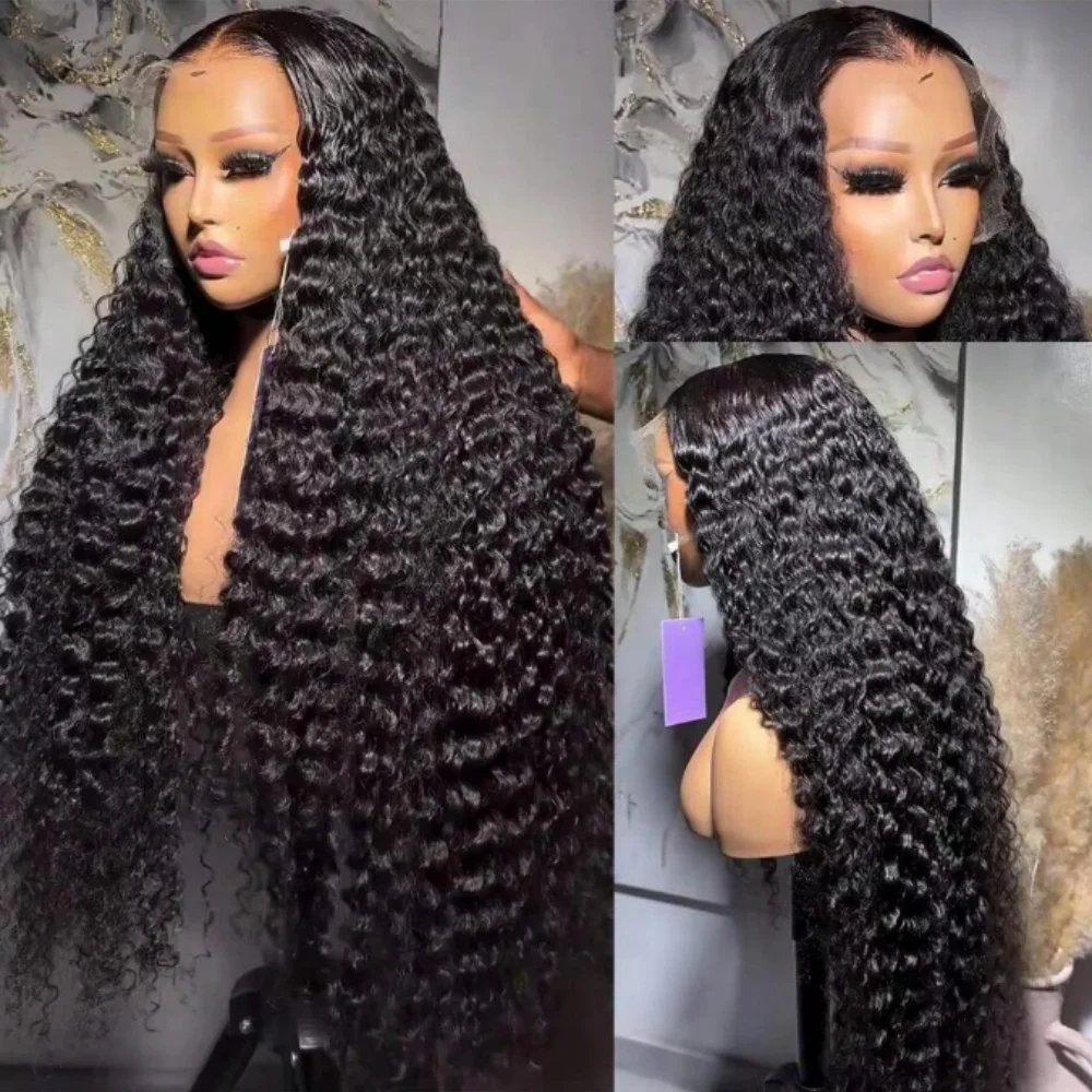 Jerry Curly 13x6 Lace Front Wigs Human Hair Pre Plucked Kinky Curly 13x4 Lace Frontal HD Lace Wigs Human Hair Pre Plucked