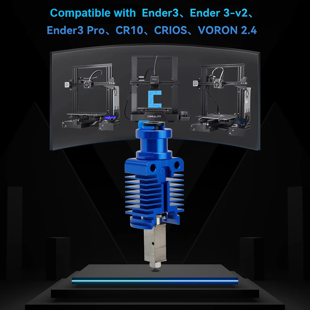 

Обновленный комплект Hotend с керамическим нагревом TZ-E3 3.0 для Ender 3/CR10/VORON 2,4/Ender3 V2, цельное сопло, экструдер J-образная головка Hot End