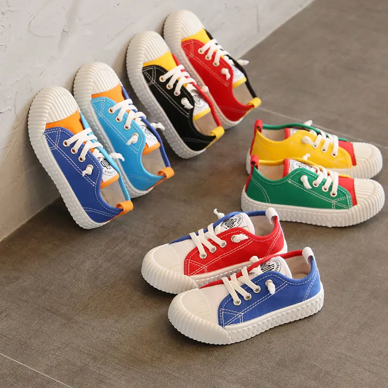 Children Canvas Shoes Board Men Biscuit Sole Casual Shoe Trend Kids Shoe for Girl Casual Sneaker for Boy Kids Toddler Boy Shoes