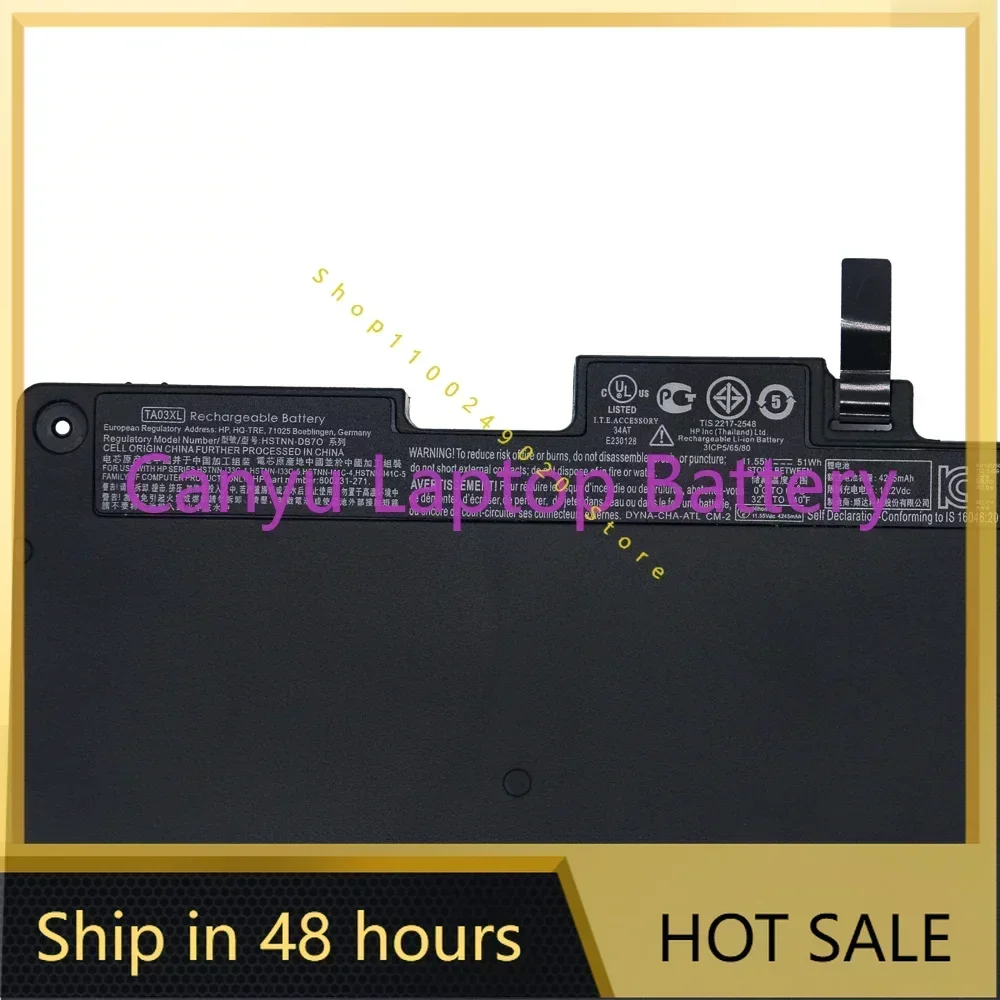 TA03XL For HP EliteBook 755 G4 840 G4 848 G4 850 Series HSTNN-DB7O HSTNN-IB7L HSTNN-LB7J 854047-421 996QA101H New Laptop battery