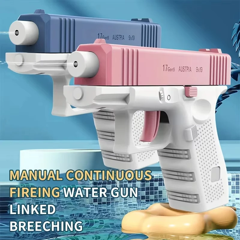 Water Gun Spray New Playful Water Gun Large Capacity Press and Run Mini Pistol Outdoor Water Gun Toy