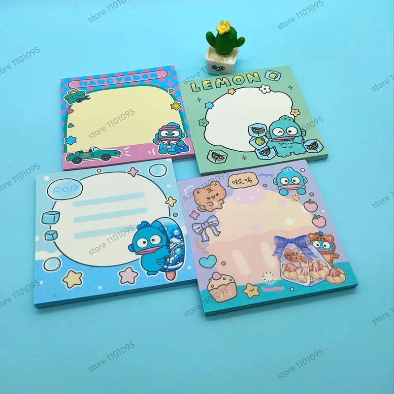 4 pcs/lot Sanrio Hangyodon Memo Pad Sticky Notes N Times Kawaii Stationery Notepad Post Office School Supplies Kids Gift