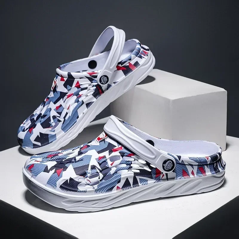 

Новинка 2023 года, пляжные сандалии, мужские сабо, тапочки, модные сандалии с мягкой подошвой, мужские сандалии-сабо, удобные дышащие Zapatillas Hombre