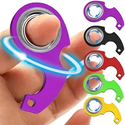 Creative Keychain Fidget Spinner Anxiety Stress Relief Toys Revolve Cool Keyring Relieving Boredom Birthday Gift for Adults Kids