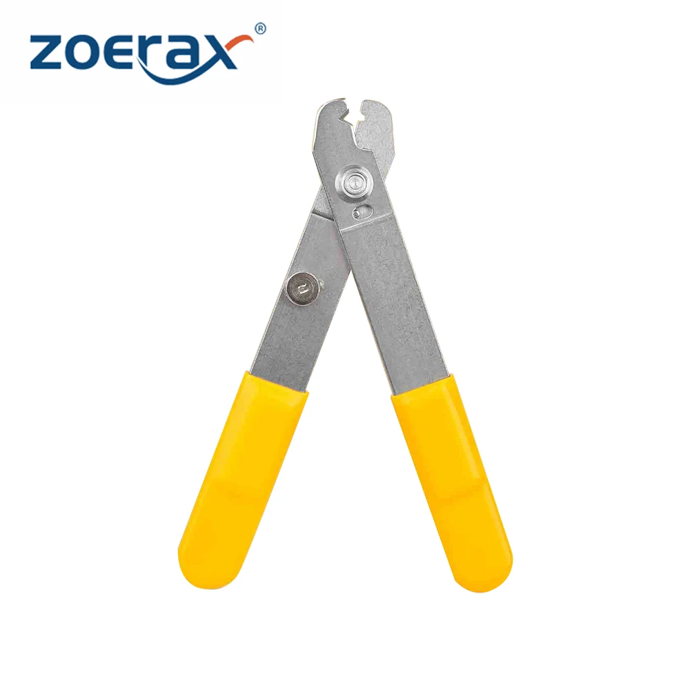 

ZoeRax Stainless Steel Single Hole Fiber Optic Cable Stripper Clamp Precision Fiber Stripping Pliers for ST/SC/FC/LC