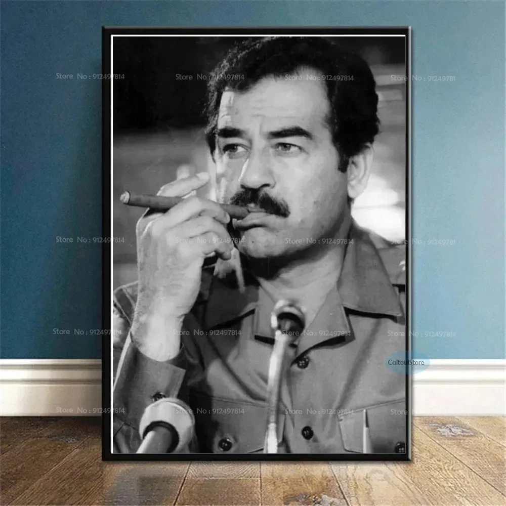 القائد العظيم Saddam Hussein صورة الجدار ملصق يطبع غرفة نوم صورة الفن للمنزل غرفة المعيشة ديكور هدية قماش اللوحة #2