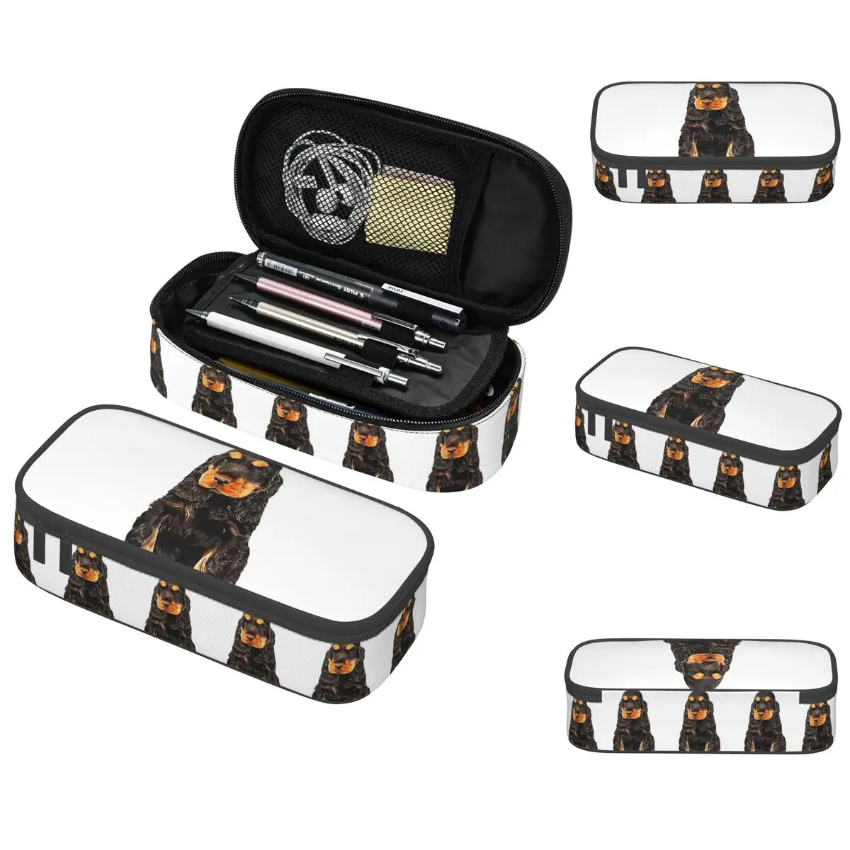 كوكر الذليل الإنجليزية كوكر الذليل لطيف جرو الكلب مقلمة طالب صندوق القلم حقيبة أقلام رصاص لوازم مكتبية حامل قلم حقيبة