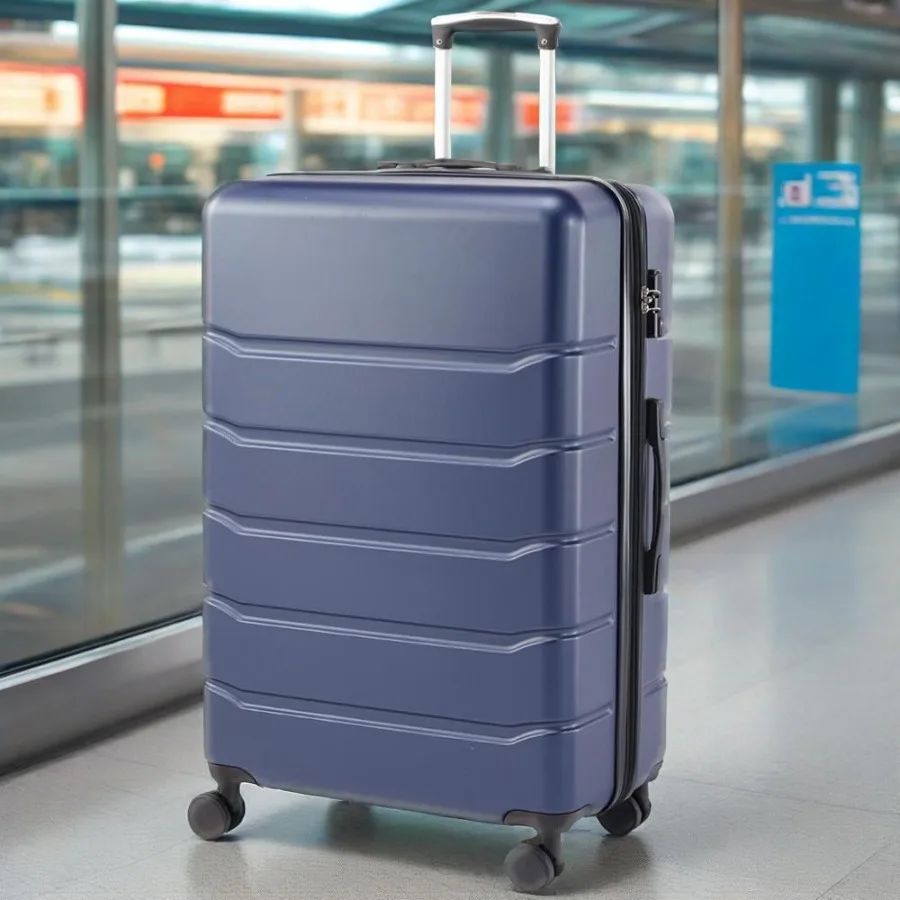 

28 Inch Hardside Luggage Expandable Rolling Luggage with TSA Lock and Spinner Wheels Blue