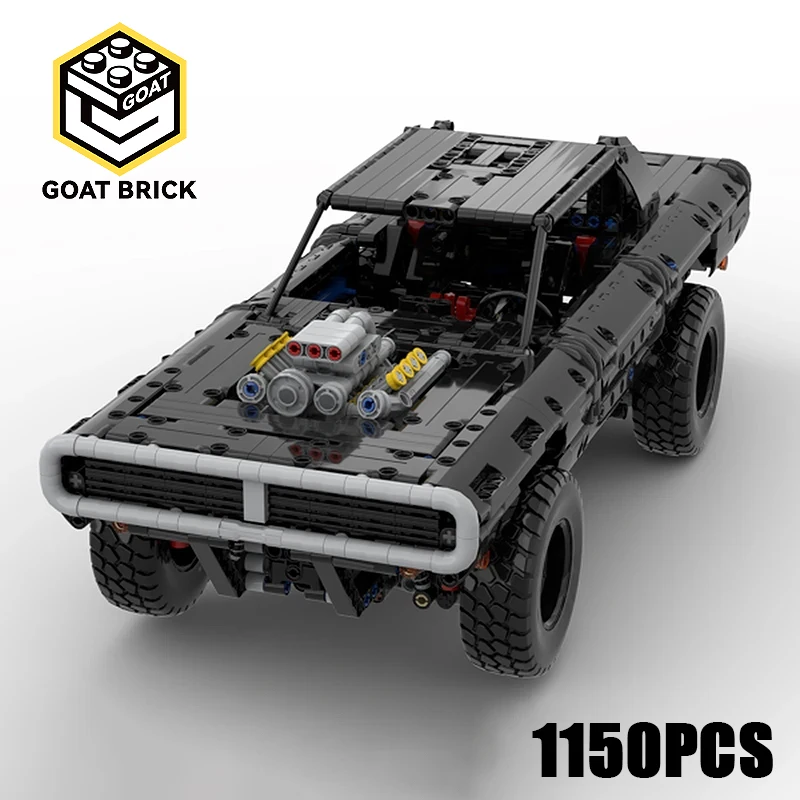 

Moc Building Blocks Black Musle–Car Technology Modular Bricks Model Gifts Christmas Toys DIY Sets Assembly
